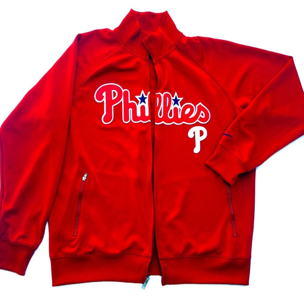 Nike Philadelphia Phillies MLB Spell Out Track Jacket Zip Pockets XL - Picture 3 of 6